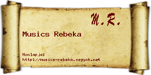 Musics Rebeka névjegykártya